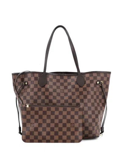 Pre-owned Louis Vuitton Neverfull Nm Damier Mm Tote Bag In Brown