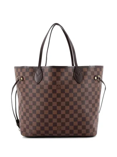 Pre-owned Louis Vuitton Neverfull Nm Damier Mm Tote Bag In Brown
