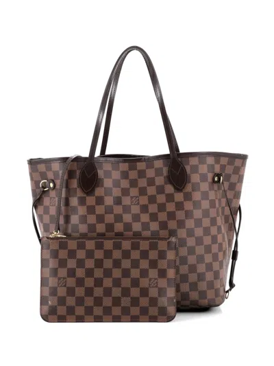 Pre-owned Louis Vuitton Neverfull Nm Damier Mm Tote Bag In Brown