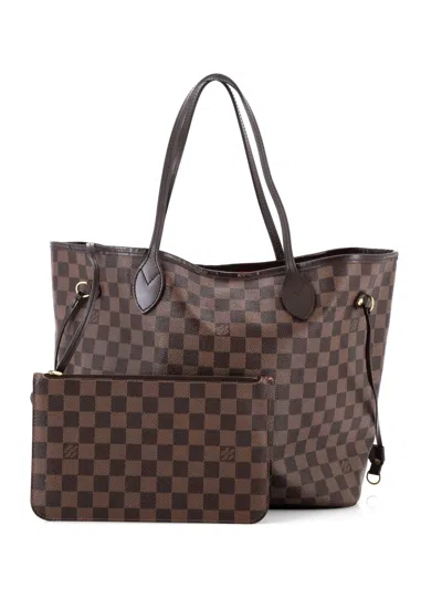 Pre-owned Louis Vuitton Neverfull Nm Damier Mm Tote Bag In Brown