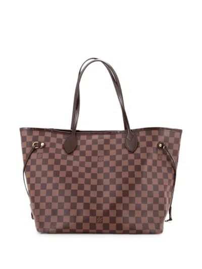 Pre-owned Louis Vuitton Neverfull Nm Damier Mm Tote Bag In Brown