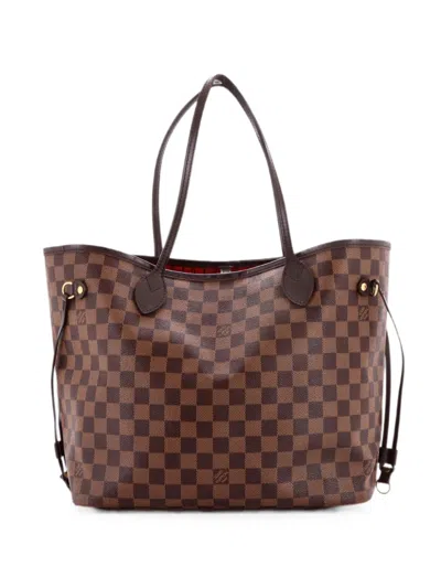 Pre-owned Louis Vuitton Neverfull Nm Damier Mm Tote Bag In Brown