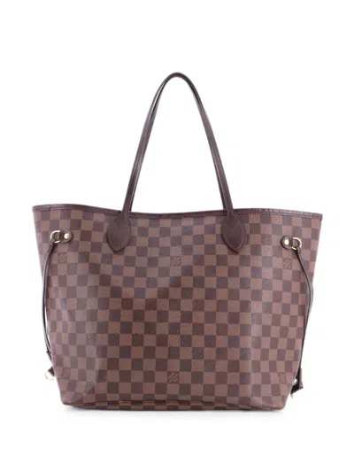 Pre-owned Louis Vuitton Neverfull Nm Damier Mm Tote Bag In Brown