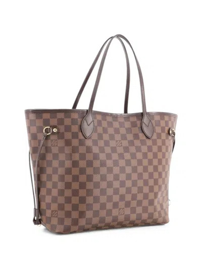 Pre-owned Louis Vuitton Neverfull Nm Damier Mm Tote Bag In Brown