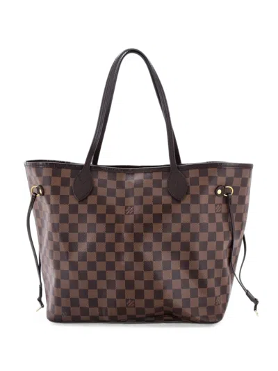 Pre-owned Louis Vuitton Neverfull Nm Damier Mm Tote Bag In Brown