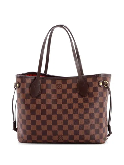 Pre-owned Louis Vuitton Neverfull Nm Damier Pm Tote Bag In Brown