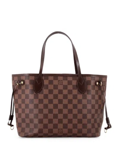 Pre-owned Louis Vuitton Neverfull Nm Damier Pm Tote Bag In Brown