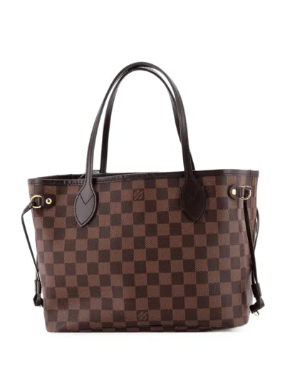 Pre-owned Louis Vuitton Neverfull Nm Damier Pm Tote Bag In Brown