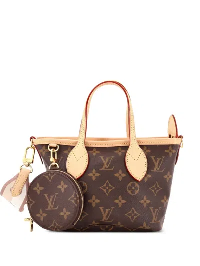 Pre-owned Louis Vuitton Neverfull Nm Monogram Canvas Bb Tote Bag In Brown