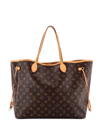 Pre-owned Louis Vuitton Neverfull Nm Monogram Canvas Gm Tote Bag In Brown