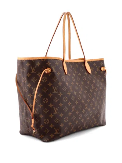 Pre-owned Louis Vuitton Neverfull Nm Monogram Canvas Gm Tote Bag In Brown