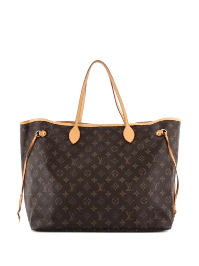 Pre-owned Louis Vuitton Neverfull Nm Monogram Canvas Gm Tote Bag In Brown