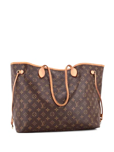 Pre-owned Louis Vuitton Neverfull Nm Monogram Canvas Gm Tote Bag In Brown