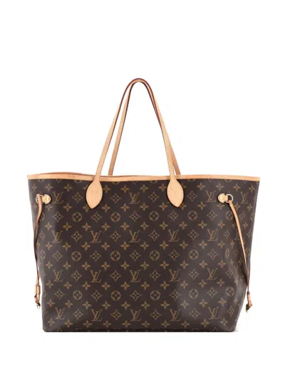 Pre-owned Louis Vuitton Neverfull Nm Monogram Canvas Gm Tote Bag In Brown