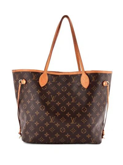 Pre-owned Louis Vuitton Neverfull Nm Monogram Canvas Mm Tote Bag In Brown