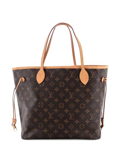 Pre-owned Louis Vuitton Neverfull Nm Monogram Canvas Mm Tote Bag In Brown