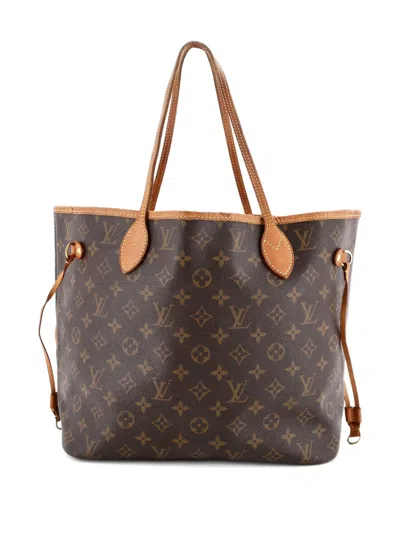 Pre-owned Louis Vuitton Neverfull Nm Monogram Canvas Mm Tote Bag In Brown