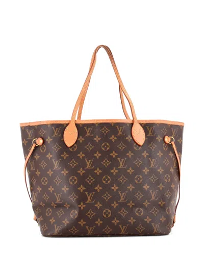 Pre-owned Louis Vuitton Neverfull Nm Monogram Canvas Mm Tote Bag In Brown
