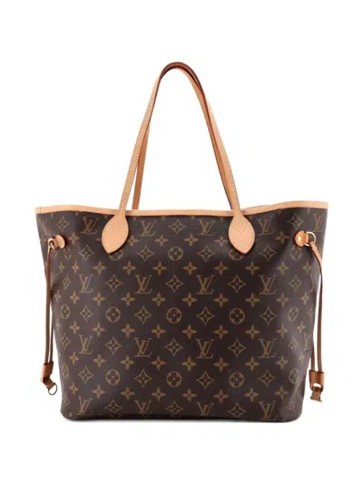 Pre-owned Louis Vuitton Neverfull Nm Monogram Canvas Mm Tote Bag In Brown
