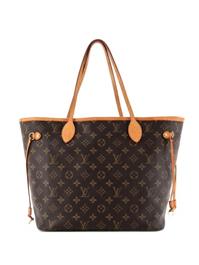 Pre-owned Louis Vuitton Neverfull Nm Monogram Canvas Mm Tote Bag In Brown