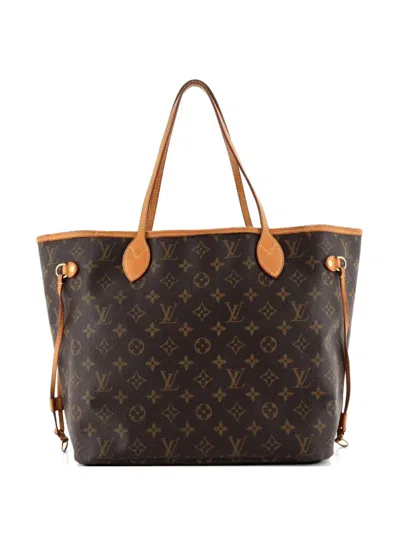 Pre-owned Louis Vuitton Neverfull Nm Monogram Canvas Mm Tote Bag In Brown