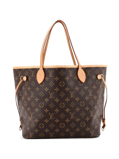 Pre-owned Louis Vuitton Neverfull Nm Monogram Canvas Mm Tote Bag In Brown