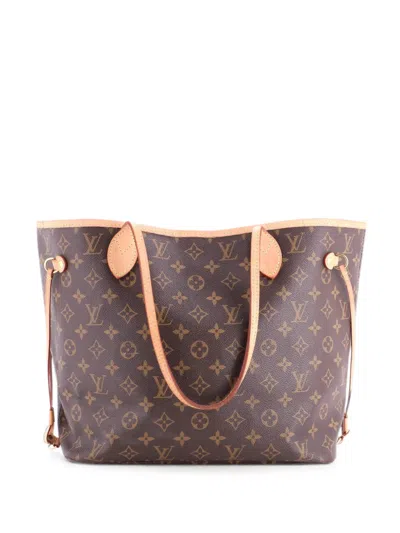 Pre-owned Louis Vuitton Neverfull Nm Monogram Canvas Mm Tote Bag In Brown