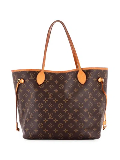 Pre-owned Louis Vuitton Neverfull Nm Monogram Canvas Mm Tote Bag In Brown