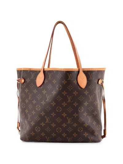 Pre-owned Louis Vuitton Neverfull Nm Monogram Canvas Mm Tote Bag In Brown