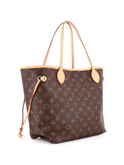 Pre-owned Louis Vuitton Neverfull Nm Monogram Canvas Mm Tote Bag In Brown