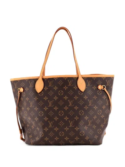 Pre-owned Louis Vuitton Neverfull Nm Monogram Canvas Mm Tote Bag In Brown