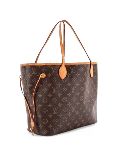 Pre-owned Louis Vuitton Neverfull Nm Monogram Canvas Mm Tote Bag In Brown