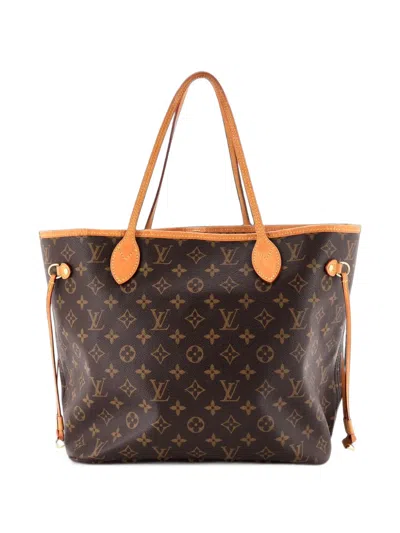Pre-owned Louis Vuitton Neverfull Nm Monogram Canvas Mm Tote Bag In Brown