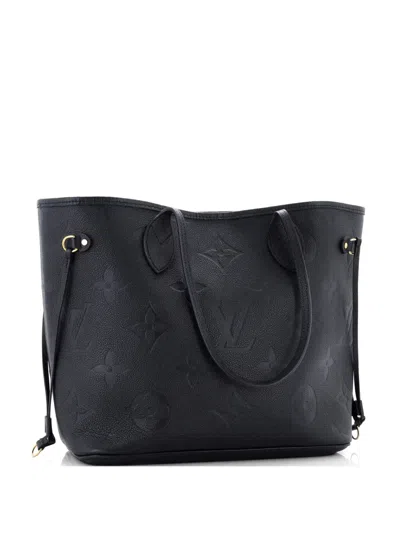 Pre-owned Louis Vuitton Neverfull Nm Monogram Empreinte Giant Mm Tote Bag In Black
