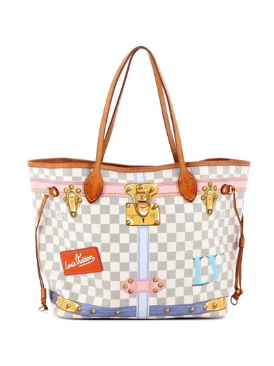 Pre-owned Louis Vuitton Neverfull Nm Tote Limited Edition Damier Summer Trunks Mm Shoulder Bag In Multi