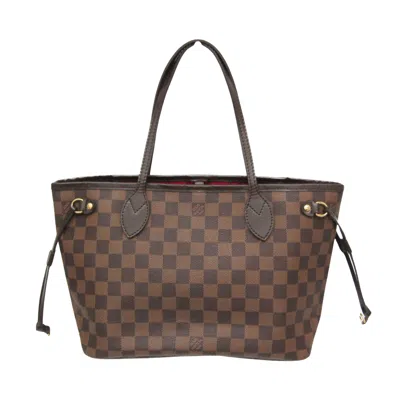 Pre-owned Louis Vuitton Neverfull Pm Brown Canvas Tote Bag ()