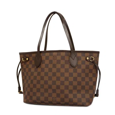 Pre-owned Louis Vuitton Neverfull Pm Brown Canvas Tote Bag ()