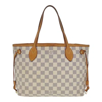 Pre-owned Louis Vuitton Neverfull Pm Canvas Tote Bag () In White