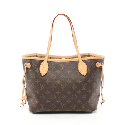 Pre-owned Louis Vuitton Neverfull Pm Monogram Handbag Tote Bag Pvc Leather Brown