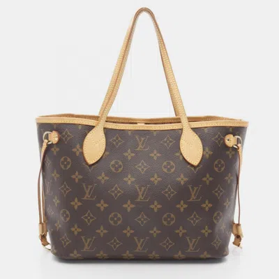 Pre-owned Louis Vuitton Neverfull Pm Shoulder Tote Bag Monogram Canvas Brown