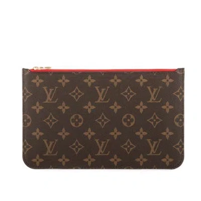 Pre-owned Louis Vuitton Neverfull Pochette In Brown