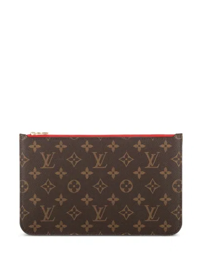 Pre-owned Louis Vuitton Neverfull Pouch In Brown