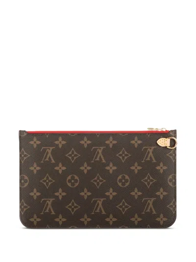 Pre-owned Louis Vuitton Neverfull Pouch In Brown