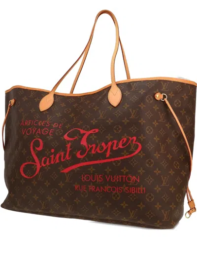 Pre-owned Louis Vuitton Neverfull Shopping Bag In Brown