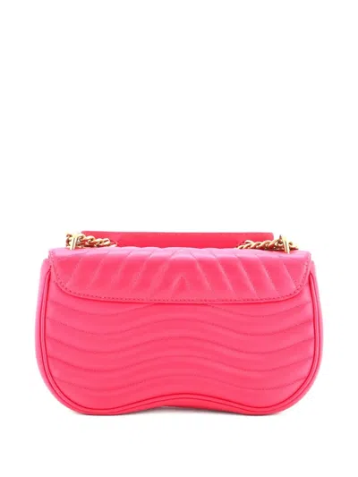 Pre-owned Louis Vuitton New Wave Chain Bag Quilted Leather Mm Crossbody Bag In Pink