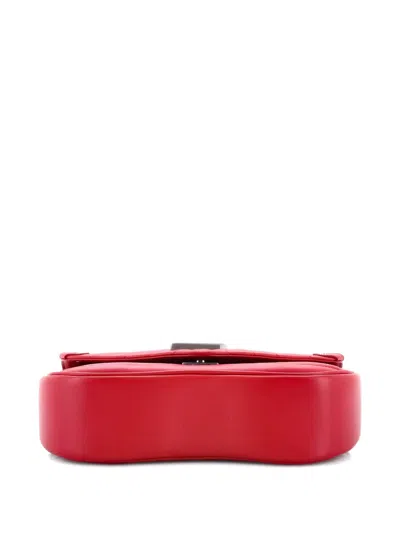 Pre-owned Louis Vuitton New Wave Chain Bag Quilted Leather Mm Crossbody Bag In Red