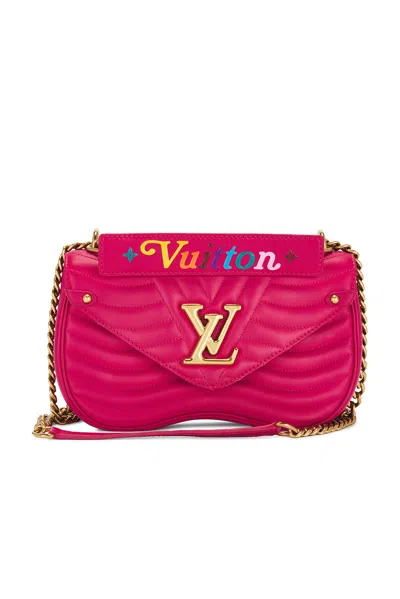 Pre-owned Louis Vuitton New Wave Chain Mm Shoulder Bag In Pink
