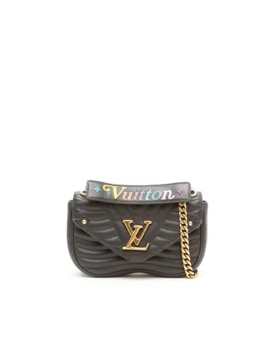 Pre-owned Louis Vuitton New Wave Chain Pm Bag In Black