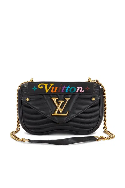 Pre-owned Louis Vuitton New Wave Chain Pm Shoulder Bag In Black