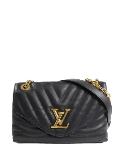 Pre-owned Louis Vuitton New Wave Chain Shoulder Bag In Black